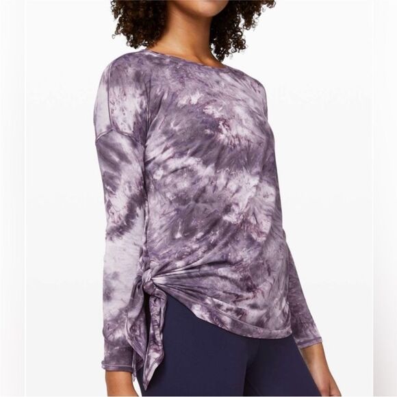 lululemon athletica Lavender Tie-Dye Long Sleeve Top - Picture 1 of 6